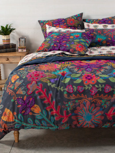 Catalina Cotton Euro Sham - Midnight Garden-view 2