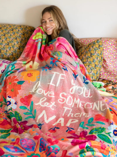 Reversible Cozy Throw Blanket - Let Them Nap-view 1