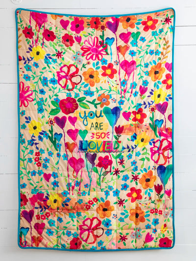 Cozy Weighted Blanket - Floral You Are So Loved-view 2