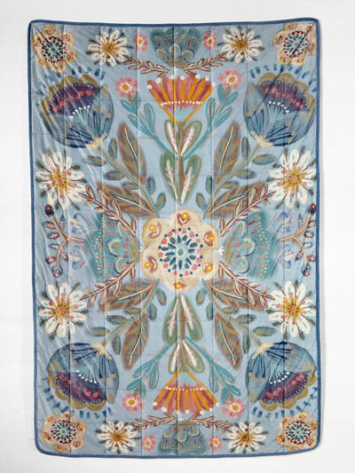 Cozy Weighted Blanket - Mandala Folk Garden-view 2