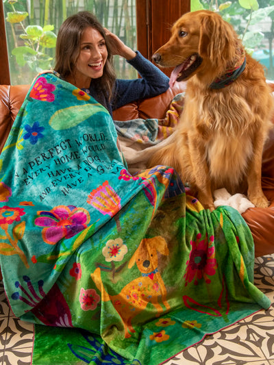 Reversible Cozy Throw Blanket - Every Dog Has A Home-view 2