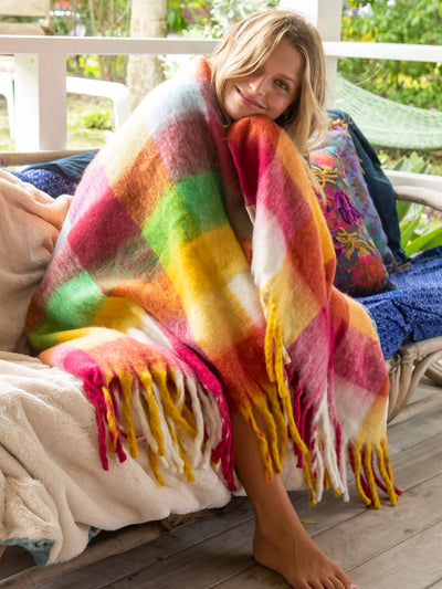 Cuddle Up Throw Blanket - Rainbow-view 1