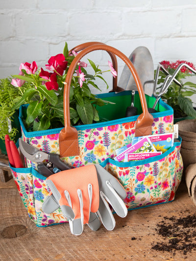 Mimi Utility Tote - Rainbow Garden Cream-view 1