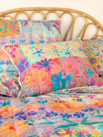Live Happy Reversible Shams, Set of 2-view 2