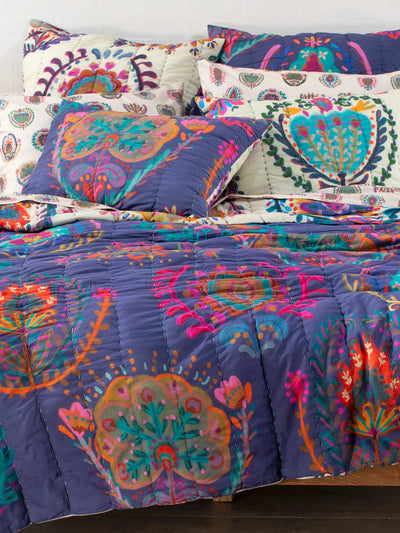 Bungalow Reversible Cotton Euro Sham - Folklore-view 2