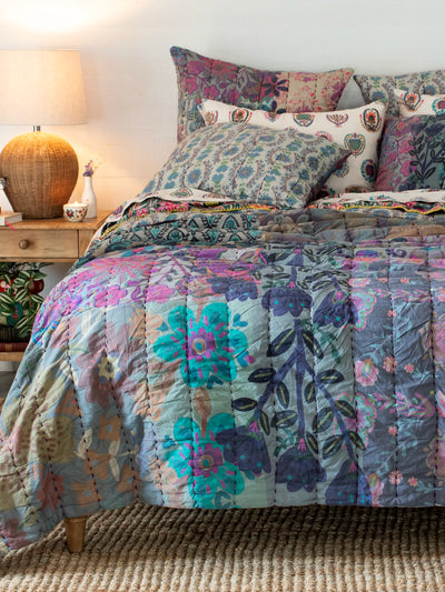 Bungalow Reversible Cotton Shams, Set of 2 - Luna-view 2