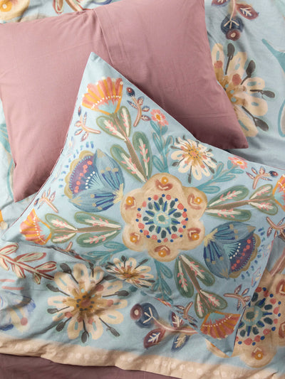 Catalina Cotton Shams, Set of 2 - Blue Mandala-view 1