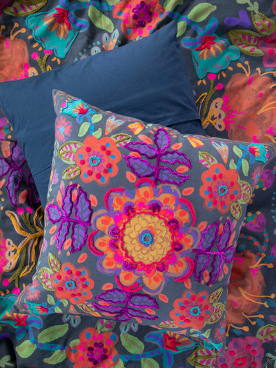 Catalina Cotton Euro Sham - Midnight Garden-view 1
