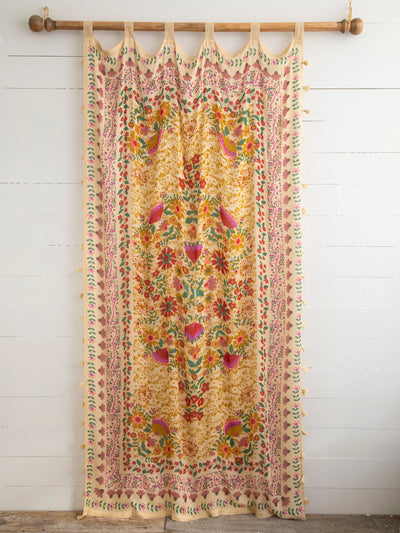 Printed Curtain Panel - Coral Jade Motif-view 1