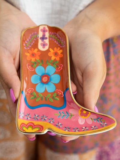 Shaped Ceramic Trinket Dish - Boot-view 1