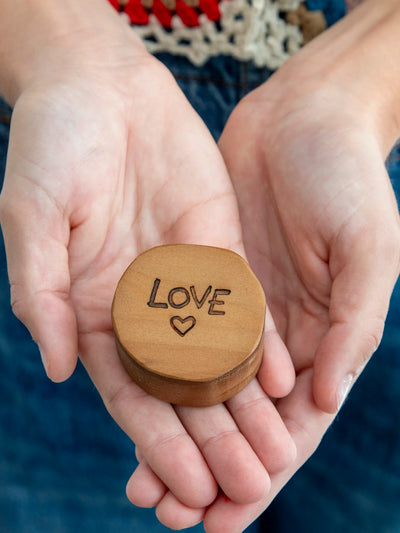 Sentiment Wooden Keepsake Box - Love Heart-view 2