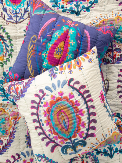 Bungalow Reversible Cotton Euro Sham - Folklore-view 1