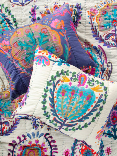 Bungalow Reversible Cotton Shams, Set of 2 - Folklore-view 1