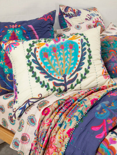 Bungalow Reversible Cotton Shams, Set of 2 - Folklore-view 2