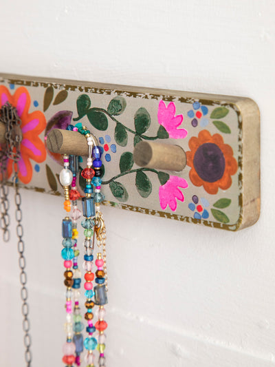 Floral Hook Rack|Pink Flower-view 2