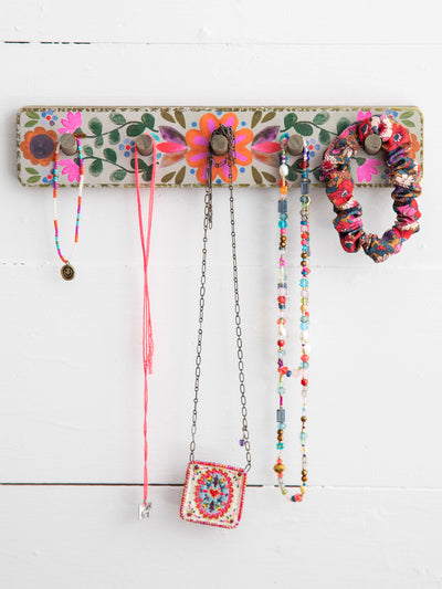 Floral Hook Rack|Pink Flower-view 1