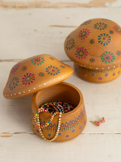 Shaped Wooden Treasure Box - Mushroom-view 1