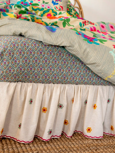 Goes With Everything Tufted Bed Skirt-view 2