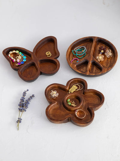 Carved Wood Trinket Dish - Butterfly-view 2