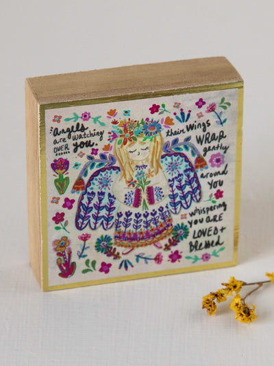 Tiny Block Keepsake - Angels Watching-view 1
