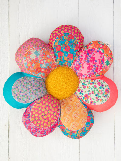 Whimsy Patchwork Pillow|Flower-view 2