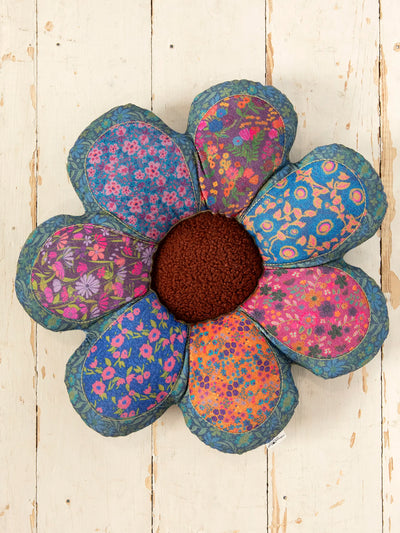 Whimsy Patchwork Pillow - Folk Flower-view 2