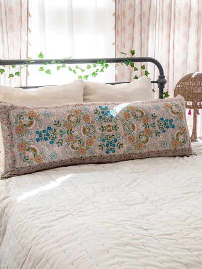 Cozy Body Pillow Cover|Cream-view 1