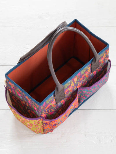 Mimi Utility Tote - Eggplant Floral-view 2