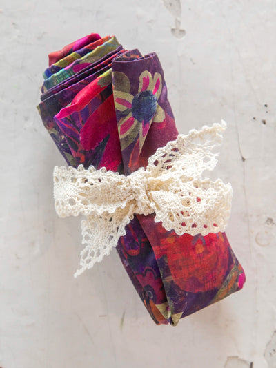 Satin Pillowcase - Dark Floral Garden-view 2