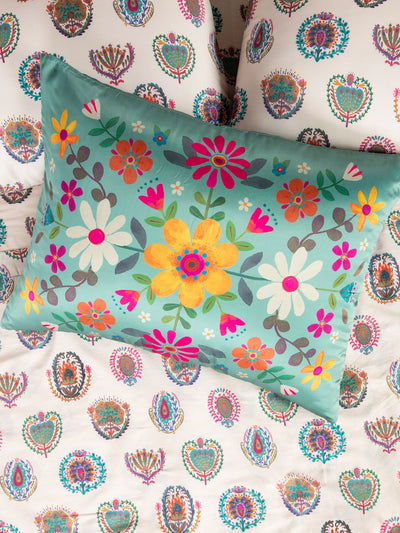 Satin Pillowcase - Sage Folk Flower-view 1