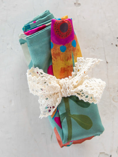 Satin Pillowcase - Sage Folk Flower-view 2