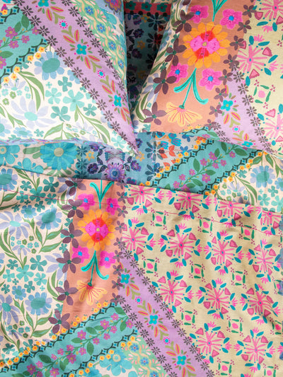 Sooo Soft Cotton Sheet Set - Folk Flower Patchwork-view 1