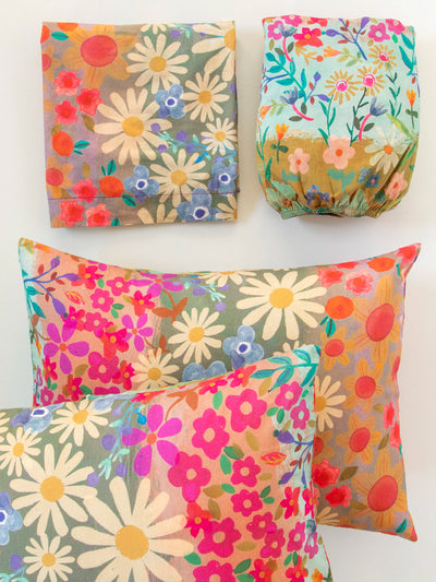 Sooo Soft Cotton Sheet Set - Wildflower Border-view 2