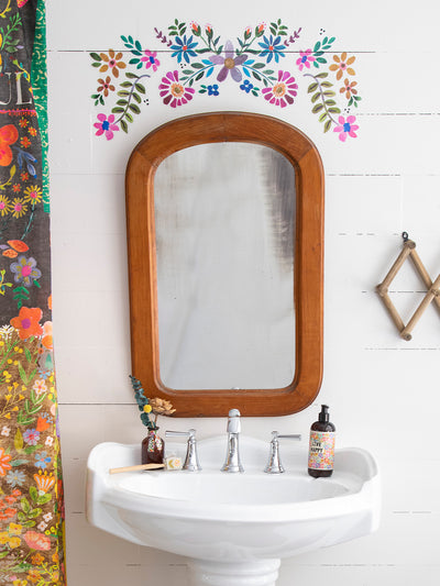 Bungalow Wall Decal|Small Folk Flowers-view 1